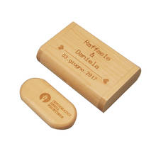 USB 2.0 wooden usb+Box pen drive 4GB 16GB 32GB 64GB usb Flash Drive pendrive Memory stick (10PCS free custom logo ) 2024 - buy cheap