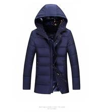 Warm thick winter coats for men medium length slim and overcoat men's jackets and coats 2024 - buy cheap