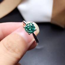 green moissanite  Personality design  New ring, 925 Sterling silver, beautiful color, sparkling, 1 carat 2 Carat Diamond D VVS1 2024 - buy cheap