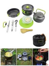 16PCS New Outdoor Camping Pot Set Portable Teapot Package Kettle Set Outdoor Picnic Cooking Accessories Kettle Cooking Utensils 2024 - buy cheap