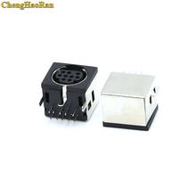 ChengHaoRan-Adaptador de vídeo con conector de puerto DIN, 2 unidades, carcasa MD hembra DIN 9 Mini Pin s-video 2024 - compra barato