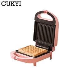 CUKYI 650W Household Double-sided Heating Sandwich Maker Electric Breakfast Machine Waffle Maker Egg Cake Oven Mini Toaster 220V 2024 - buy cheap