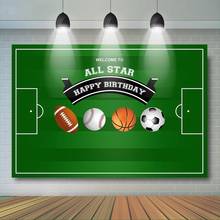 Custom Sports Theme Backdrops Football Field Birthday Party Supplies –  Mocsicka Party