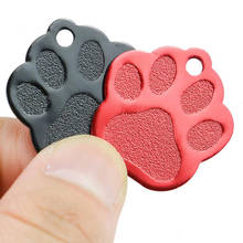 DHL Free Shipping Aluminium Alloy Mix Colors 100 Pcs/ Lot Dog Paw shaped Pet Tags DIY Dog Cat ID Tags Dog Name Tag 2024 - buy cheap