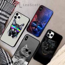 Animal fantasia gato masculino caso de telefone para iphone 11 12 pro xs max 8 7 6s plus x 5S se 2020 xr silicone macio 2024 - compre barato