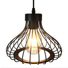 Vintage Loft Pendant Light Nordic Restaurant Dining Room Home Decor Hang Lamp Retro Industrial Wind Birdcage E27 Pendant Lamp 2024 - buy cheap