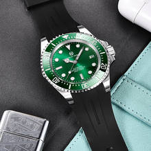 Pagrne relógio de pulso masculino de aço inoxidável, à prova d'água, mecânico, de marca de luxo, moda para esportes e mergulho, 300m 2024 - compre barato