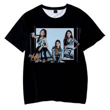 Camiseta feminina álbum kpop itzy it'z me, camiseta estampada estilo harajuku k-pop casual de verão 2024 - compre barato