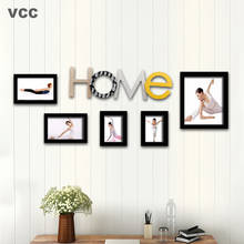 Moldura de madeira do alfabeto, para pendurar fotos, corredor, quarto, sala de estar, casa doce 2024 - compre barato