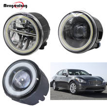 2 X Car LED Fog Light 4000LM Halo Ring Angel Eye DRL Daytime Running Lamp 12V For Infiniti M M25 M37 M56 2011 2012 2013 2024 - buy cheap