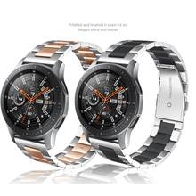 Pulseira de aço inoxidável, para samsung galaxy watch 3, 41, 45mm, 46mm, 42mm, para gear s3, 22mm, 20mm, amazift, metal sólido 2024 - compre barato