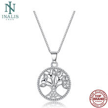 INALIS 925 Sterling Silver Women Necklace Life Tree Shape Pendant Necklaces Peace Love Female Fine Jewelry Mother's Day Gift 2024 - buy cheap