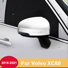Автомобильная наклейка на зеркало заднего вида для Volvo XC60 2018 2019 2020 2021 нержавеющая сталь Зеркало заднего вида сбоку полоса покрытия 2024 - купить недорого