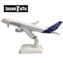 JASON TUTU 20cm Original Airbus A320 Airplane Model Plane Model Aircraft Diecast Metal 1/300 Scale Planes Factory Drop shipping 2024 - buy cheap