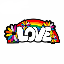 Creative 13cm X 6.8cm for Love Rainbow Flower Child Hippy Car Graphic Decal Car Assessoires VAN GTR Decoration Stickers 2024 - buy cheap