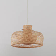 Lámpara colgante de mimbre para techo, accesorio de luz de mimbre de bambú, estilo japonés, Vintage, rústico, plafón, Avize 2024 - compra barato
