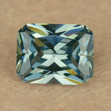 Gemas sintéticas de circonia cúbica para joyería, gemas de Zirconia cúbica de forma rectangular octangular, de corte suelto, Color verde y azul de alejandrita, en oferta 2024 - compra barato