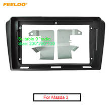 FEELDO-Adaptador de marco de Fascia de Audio estéreo para coche, Kit de embellecedor de placa de montaje de tablero de CD/DVD de pantalla grande de 9 pulgadas, 2Din, para Mazda 3 08-13, # AM6341 2024 - compra barato