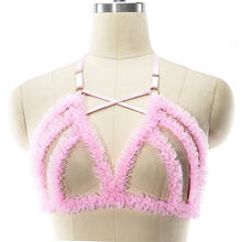 Elastic Harness Bra Hollow Sexy Lingerie Adjustable Bondage Body Cage Kawaii Pink Suspender Belt Goth Wedding Body Harness Bra 2024 - buy cheap