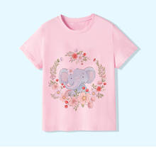 Camisetas rosas para niños y niñas, camisetas de manga corta con estampado de dibujos animados para bebés, ropa blanca, novedad de 2021 2024 - compra barato