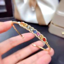 Natural Sapphire/Apatite/Garnet Bracelet S925 Sterling Silver Fine Fashion Charming Jewelry for Women Free Shipping MeibaPJFS 2024 - buy cheap