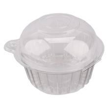 100PCS/Lot Disposable Transparent Plastic Box Single Cupcake Boxes Muffin Dome Box round Cupcake Muffin Food Plastic Box 2024 - buy cheap