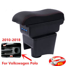 Descanso de braço central para carro, para volkswagen polo 2004-2012, novo, para vw polo mk5, 6r, vento, com caixa de armazenamento, acessórios de carro, retromontagem 2024 - compre barato