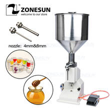 ZONESUN Pneumatic Filling machine 5-50ml Alcohol gel hand sanitizer Cream Cosmetic Pesticide Cream Paste Shampoo Cosmetic Filler 2024 - buy cheap