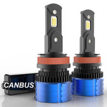 Светодиодные лампы Canbus высокой мощности, 80 Вт, H7, H1, H4, H8, H11, 9005, 9006, Hb3, HB4, турболампы для автомобиля 2024 - купить недорого