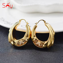 Sunny Jewelry Fashion Jewelry 2021 New Design Hoop Earrings For Women High Quality Zircon Exquisite Stereoscopic For Anniversary 2024 - buy cheap