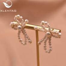 Xlentag Original Design Handmade Earrings Natural Freshwater Pearl Butterfly Shape Stud Earrings Cute Exquisite Jewelry GE1003 2024 - buy cheap