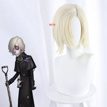 Hot Game Identity V Tomb Keeper Andrew Kress Cospaly Wigs Light Gold Short Synthetic Hair Halloween Party Carnival Costume Wig 2024 - buy cheap
