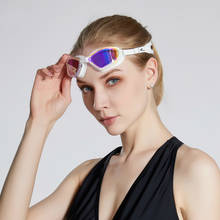 Óculos de natação chapeado, para adultos e homens, mulheres, à prova d'água, anti-neblina, para natação, máscara de mergulho 2024 - compre barato