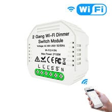 2 Gang DIY WiFi Smart 2 Way/1Way Light LED Dimmer Module Switch  Smart Life/Tuya APP Remote Control Work with Alexa Google Home 2024 - buy cheap