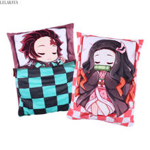 Demon Slayer: Kimetsu no Yaiba Kamado Tanjirou Nezuko Agatsuma Zenitsu Hashibira Inosuke cojín de almohada de peluche suave para dormir 2024 - compra barato