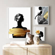 Wall Art Home Decor Canva Beautiful Lady Yellow Flower Print Painting Modern Poster Living Room Modular Picture No Frame Artwork 2024 - buy cheap