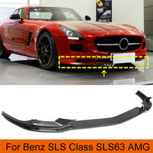 Amortecedor dianteiro do carro spoiler para mercedes-benz sls classe sls63 amg 2010-2013 frente lábio queixo spoiler splitter fibra de carbono 2024 - compre barato