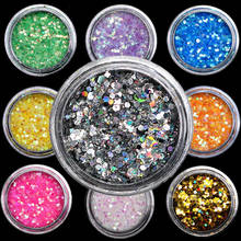 Lac-esmalte de uñas en Gel UV, barniz de uñas de colores, rosa, oro, lentejuelas brillantes, laca de Gel UV para manicura 2024 - compra barato