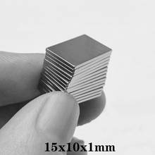 20~500PCS  15X10X1 mm Block Powerful Magnet 15*10*1 mm Bulk Sheet Neodymium Magnetic 15x10x1mm Strong Permanent NdFeB Magnets 2024 - buy cheap