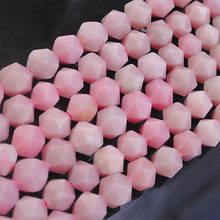 Cuentas de piedra de ópalo Rosa Natural para mujer, abalorios redondos facetados sueltos DIY para la fabricación de joyas, accesorios, regalo de 15 '', 5-10mm 2024 - compra barato