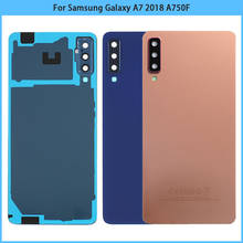 10 шт. для samsung Galaxy A7 2018 A750F SM-A750 задняя крышка стеклянная дверь Корпус чехол Замена панели новый A750 крышка батареи 2024 - купить недорого