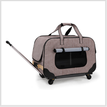 H1 Pet Trolley Folding Four-wheeled Dog  Box Cat Suitcase Bag Breathable Closed Lever Panoramic Skylight Super  2024 - buy cheap
