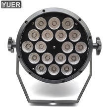 Luz de palco para decoração de festa, máquina projetora, 2 lâmpadas led planas, 18x12w, rgbw 4in1, dmx512, para discoteca, dj, máquina de projetor, efeito de iluminação