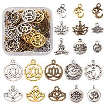 1Box Lotus Flower Charms Tibetan Style Alloy Pendants for DIY Jewelry Making Necklace Bracelet Earrings Findings Accessories 2024 - buy cheap