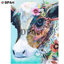 Алмазная картина 5D полностью квадратная/круглая дрель с животным коровьим глазом Daimond горный хрусталь вышивка крестом мозаика Pic M734 2024 - купить недорого