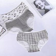 Women Cartoon Print Briefs Ladies Seamless Panties Lingerie Mid Waist Soft Cotton Briefs Panties Underwear Pants Intimate Wear 2024 - buy cheap