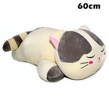Almohada bonita con forma de gato durmiendo, animales de peluche, juguete suave, regalo de Navidad para niños, AC889 2024 - compra barato