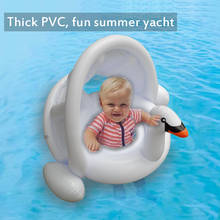 Baby Swim Ring Inflatable Toddler Float Kid Swimming Pool Water Fun Plastic High Quality Children Safe Seat Cute White Swan Toys 2024 - buy cheap