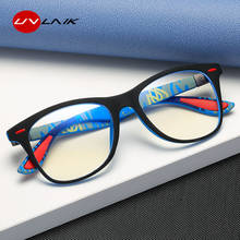 Óculos antiluz azul uvlaik 2021, óculos vintage quadrado transparente para uso no computador óculos para homens e mulheres 2024 - compre barato
