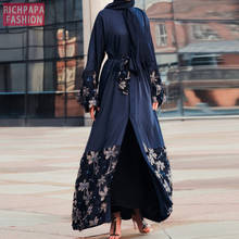 Kaftan abaya kimono dubai robe hijab muçulmano vestido abayas para mulher jilbab caftan marocain elbise giyim ramadan roupas islâmicas 2024 - compre barato